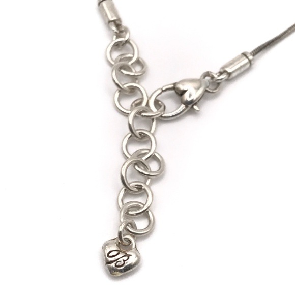 Brighton Pendant Necklace Satin Brushed Rhythms Silver Plate Reversible 17-18.5" - Picture 10 of 13